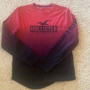 MEN'S HOLLISTER LONG SLEEVE OMBRE TSHIRT SZ XL